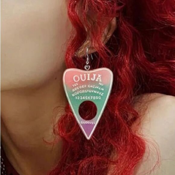 Ouija Planchette Earrings in Multicolor - Picture 2 of 3